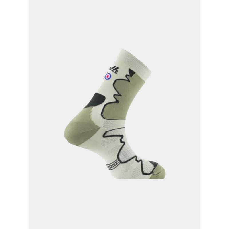 Paire de chaussettes de randonnée double trek beige adulte - Thyo