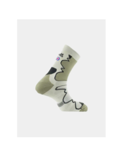 Paire de chaussettes de randonnée double trek beige adulte - Thyo