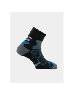 Paire de chaussettes tige courte double trek noir adulte - Thyo