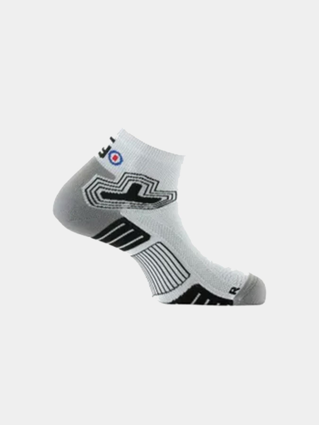 Paire de socquettes run advance blanc adultes - Thyo
