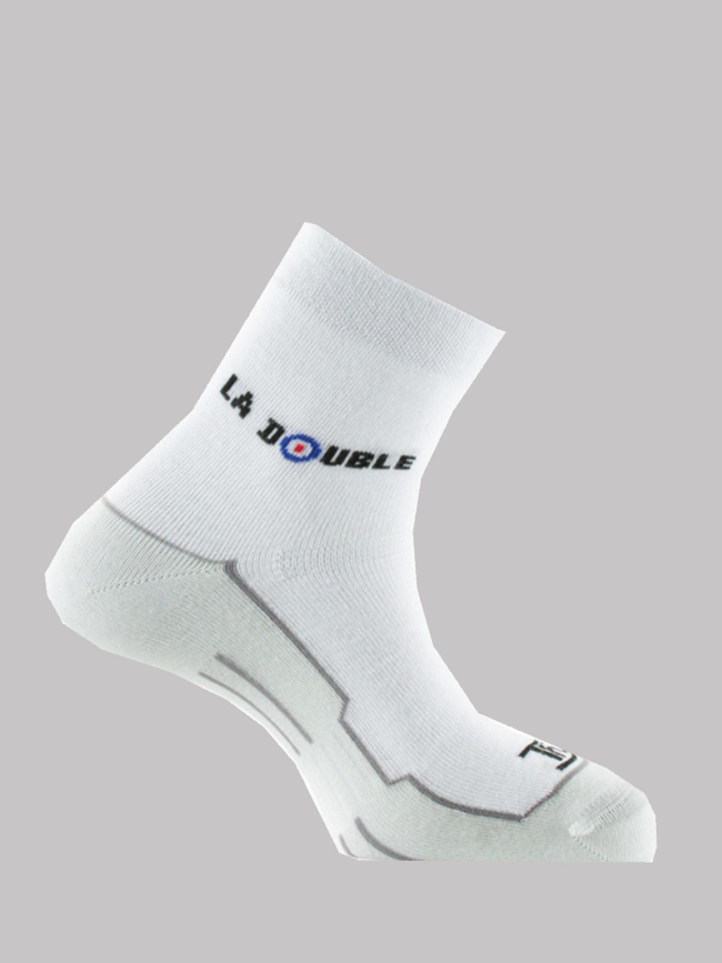 Paire de socquettes new double club blanc adulte - Thyo