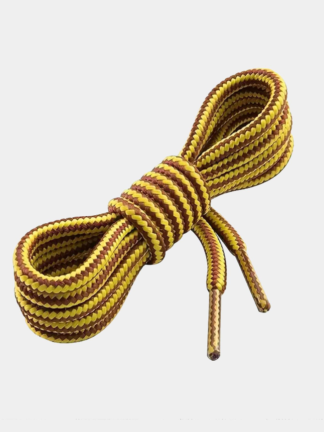 Paire de lacets de randonnée 120cm jaune et marron - Famaco