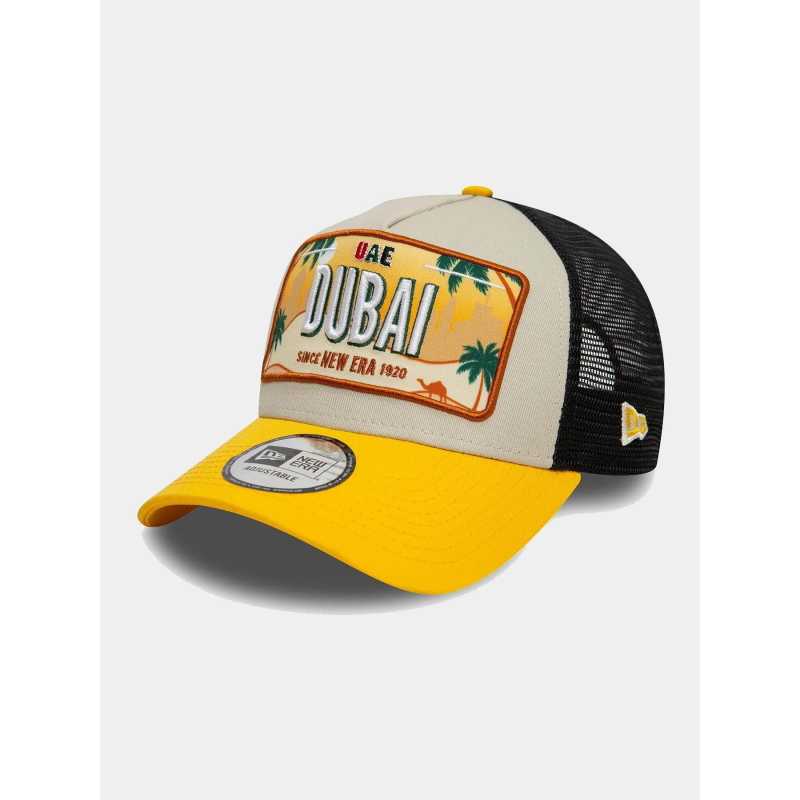 Casquette trucker dubai jaune et noir homme - New Era