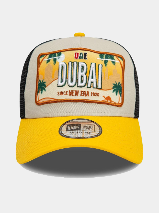 Casquette trucker dubai jaune et noir homme - New Era