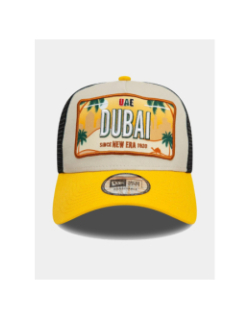 Casquette trucker dubai jaune et noir homme - New Era