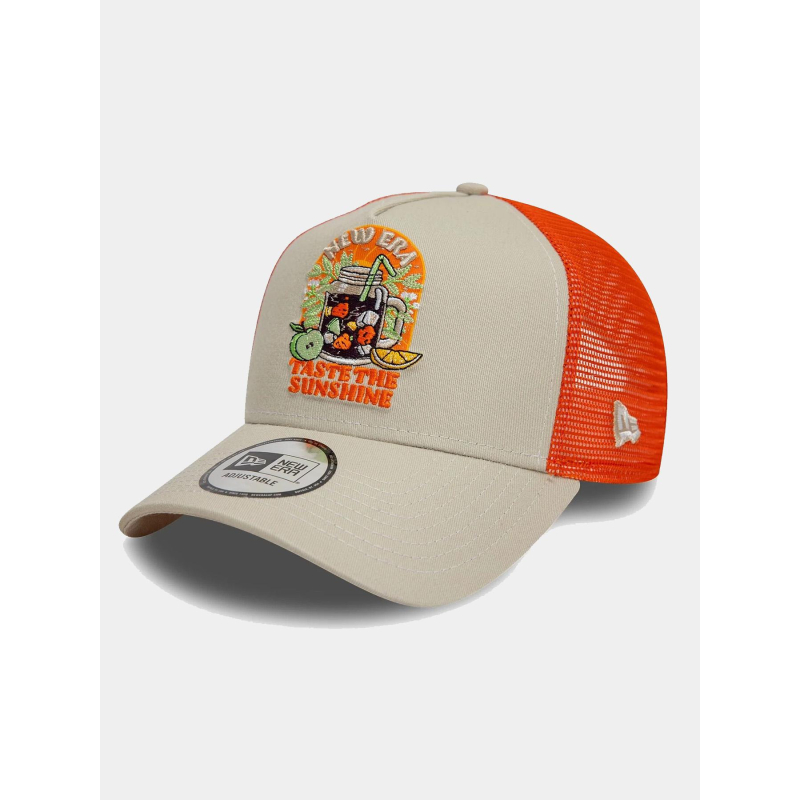 Casquette trucker summer patch noir et orange homme - New Era