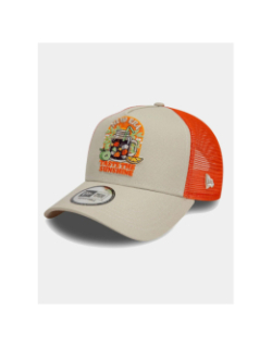 Casquette trucker summer patch noir et orange homme - New Era