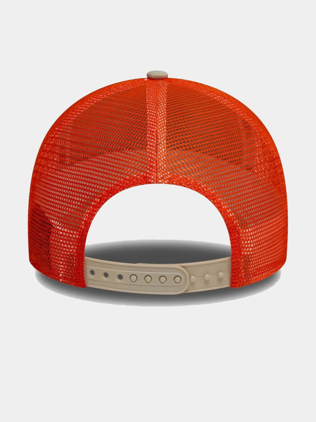 Casquette trucker summer patch noir et orange homme - New Era