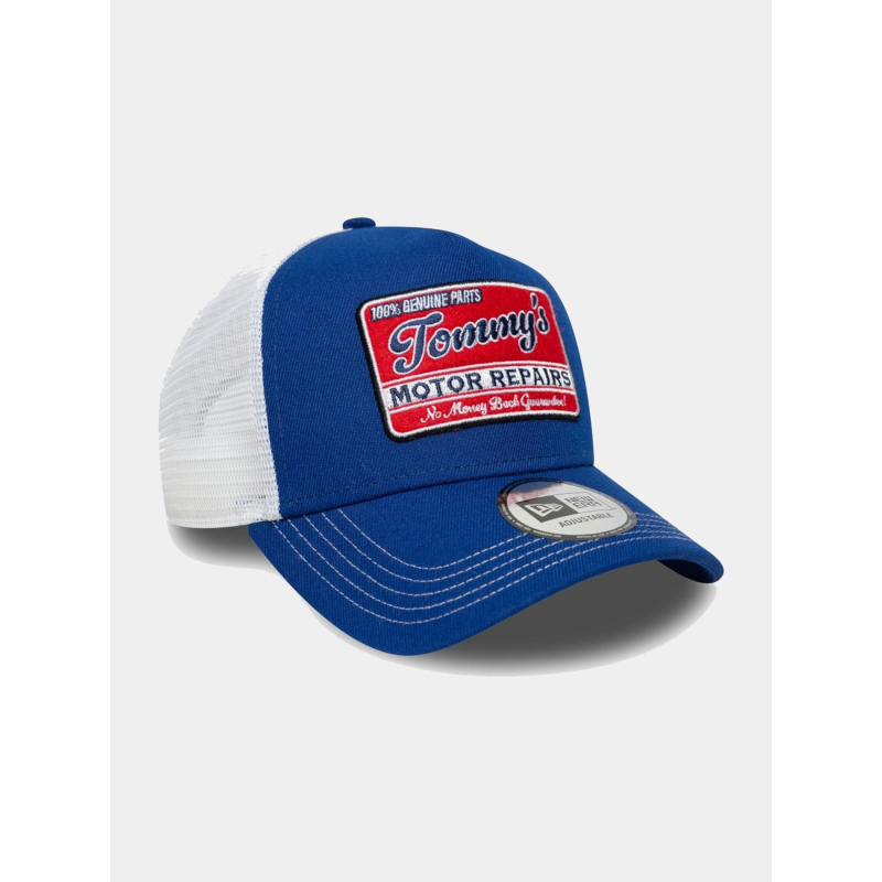 Casquette trucker vintage motors bleu et blanc homme - New Era