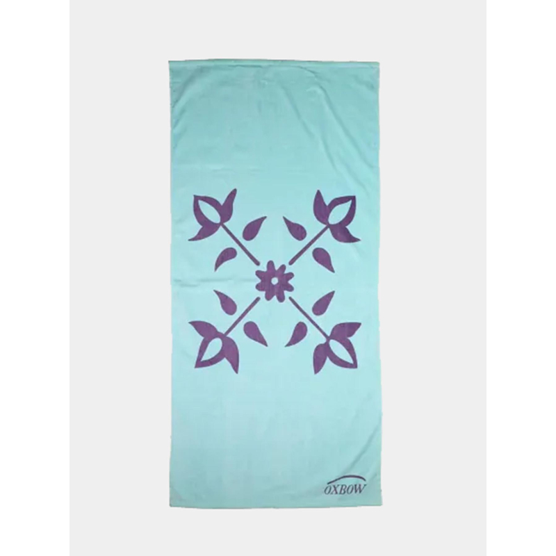 Serviette de plage imprimé logo topaze bleu - Oxbow