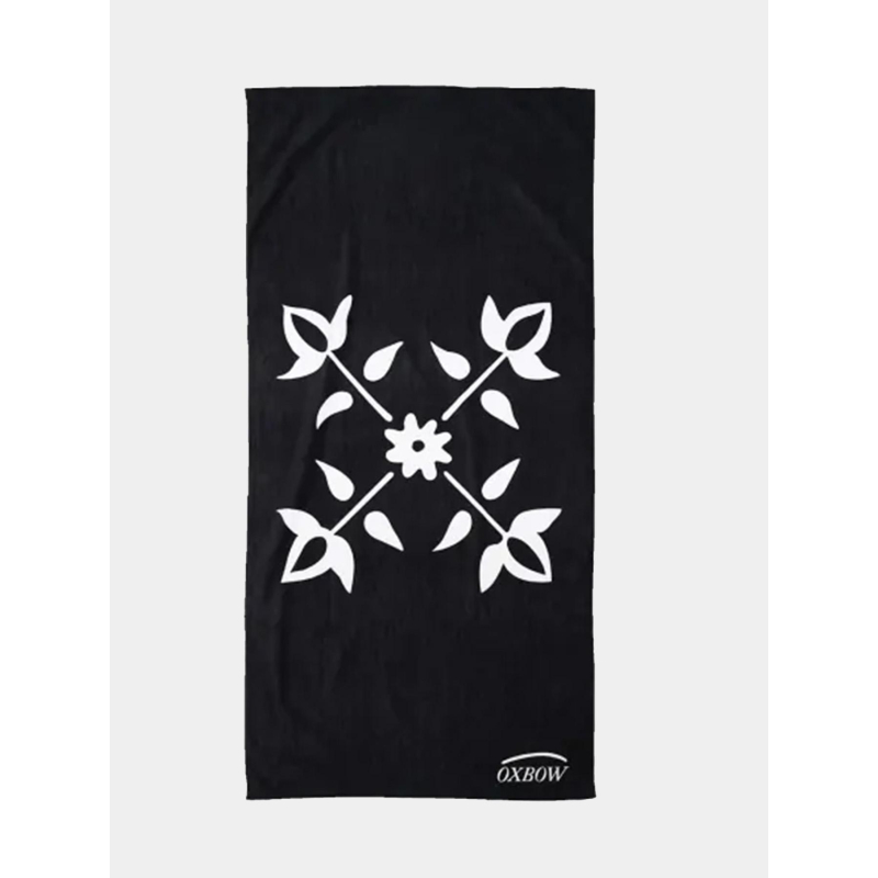 Serviette de plage imprimé logo noir - Oxbow