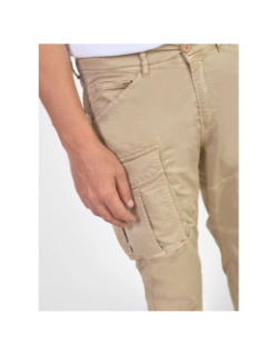 Pantalon cargo aaron beige homme - Le Temps Des Cerises