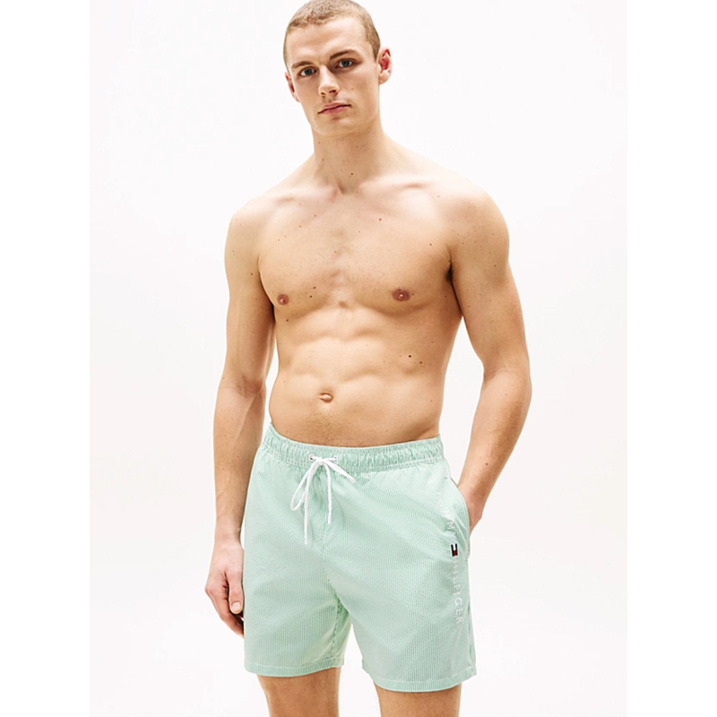 Short de bain original rayé vert homme - Tommy Hilfiger