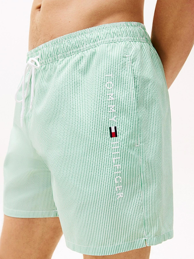 Short de bain original rayé vert homme - Tommy Hilfiger