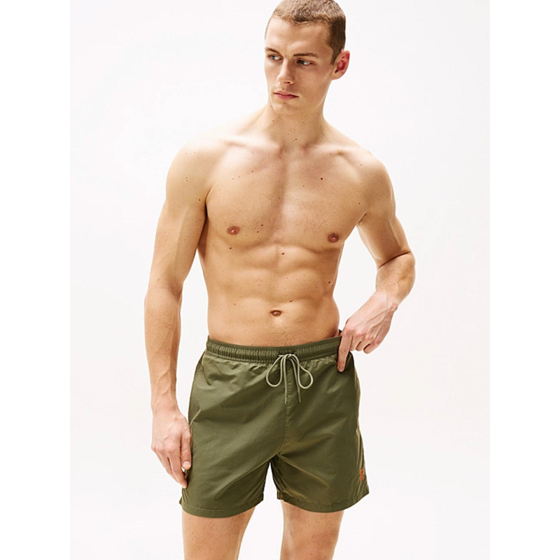 Short de bain à monogramme kaki homme - Tommy Hilfiger