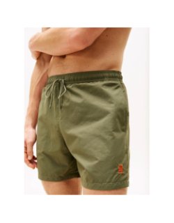 Short de bain à monogramme kaki homme - Tommy Hilfiger