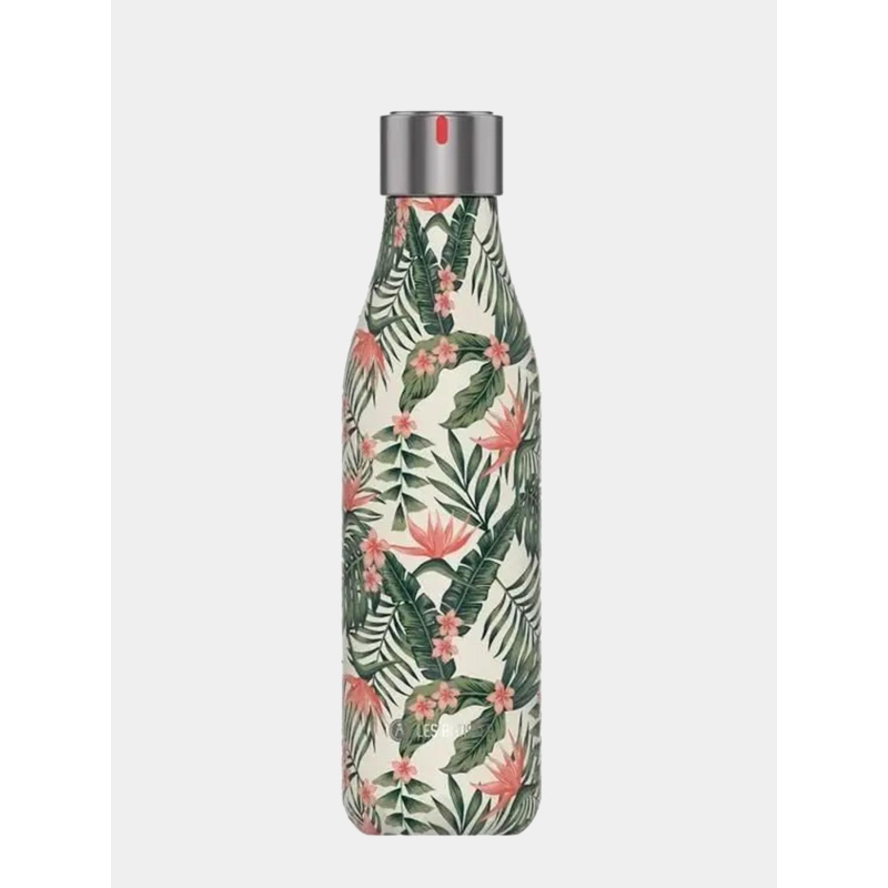 Bouteille isotherme 500ml palm trees beige vert rose - Les Artistes