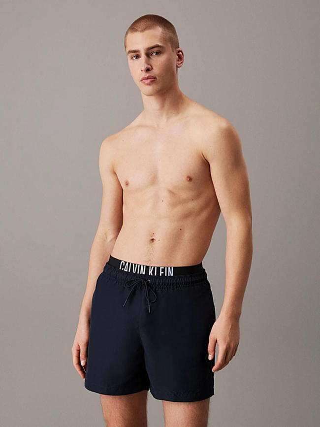 Short de bain medium double noir homme - Calvin Klein