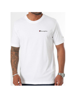 T-shirt crewneck à petit logo blanc homme - Champion
