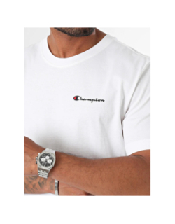 T-shirt crewneck à petit logo blanc homme - Champion