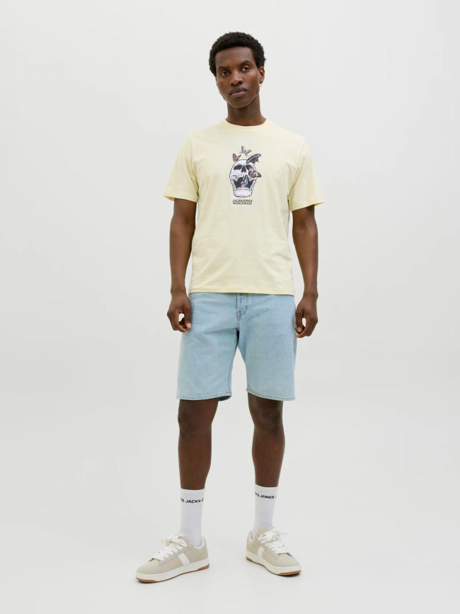 T-shirt jorskull coast jaune homme - Jack & Jones