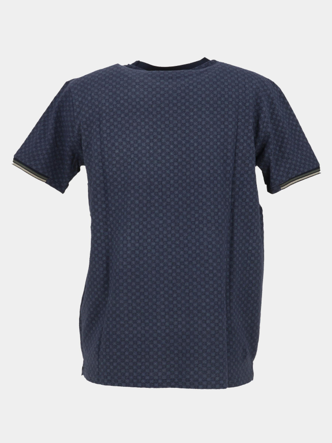T-shirt en piqué de coton à motif bleu homme - Rms 26