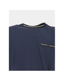 T-shirt en piqué de coton à motif bleu homme - Rms 26