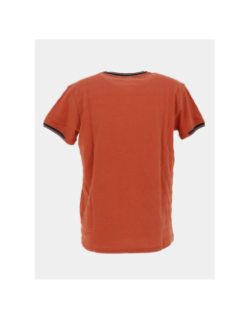 T-shirt à col en v jacquard marron homme - Rms 26