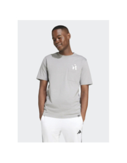 T-shirt à manches courtes slide gris adulte - Adidas