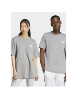 T-shirt à manches courtes slide gris adulte - Adidas