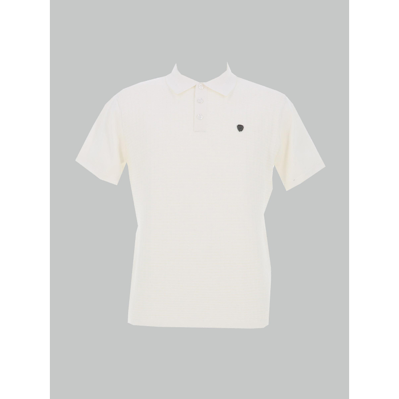 Polo en maille texturé blanc homme - Rms 26