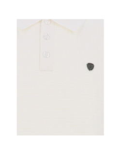Polo en maille texturé blanc homme - Rms 26