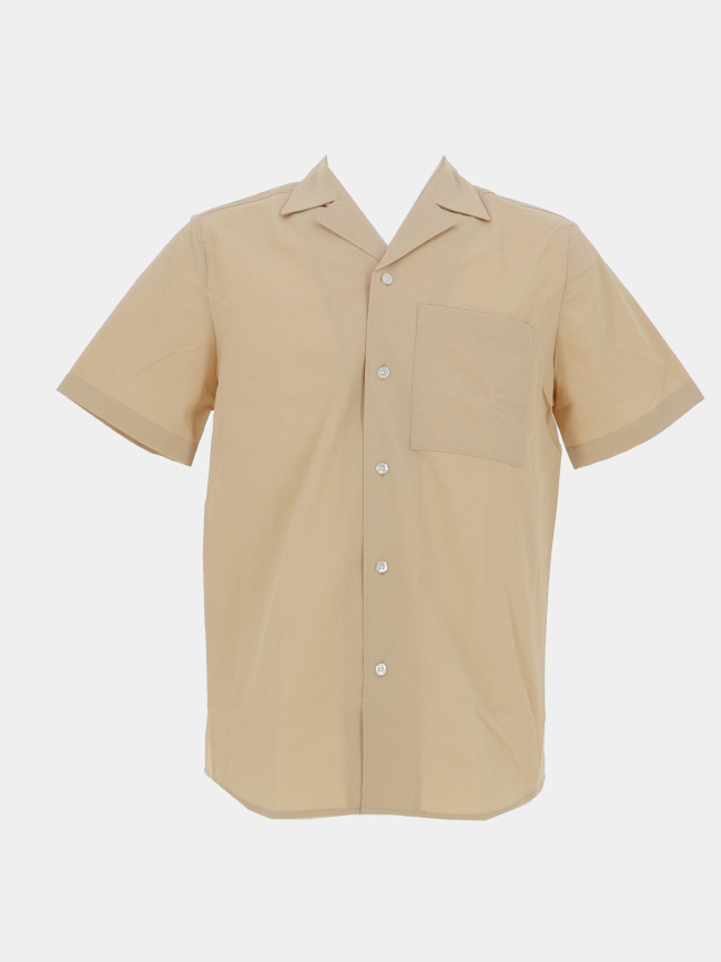 Chemise à manches courtes ellino beige homme - Hugo