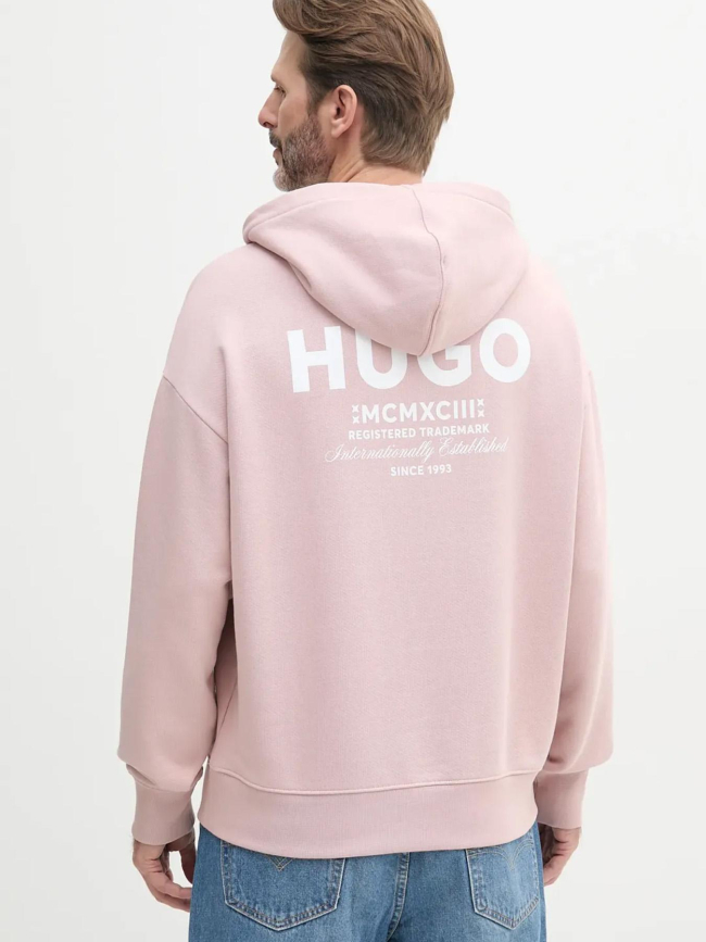 Sweat à capuche nazardo rose homme - Hugo