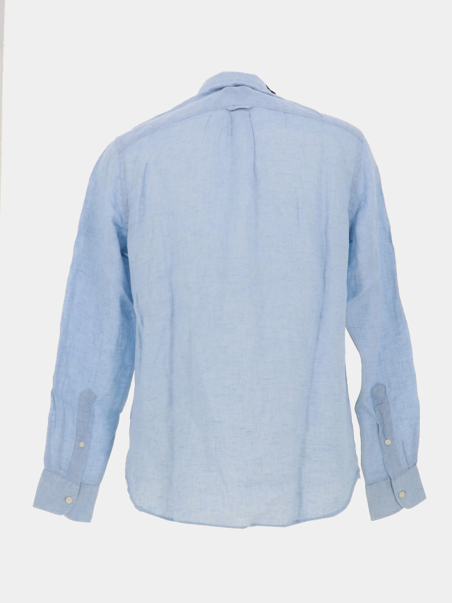 Chemise en lin pigment dyed bleu homme - Tommy Hilfiger