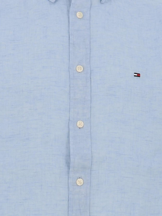 Chemise en lin pigment dyed bleu homme - Tommy Hilfiger