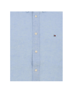 Chemise en lin pigment dyed bleu homme - Tommy Hilfiger