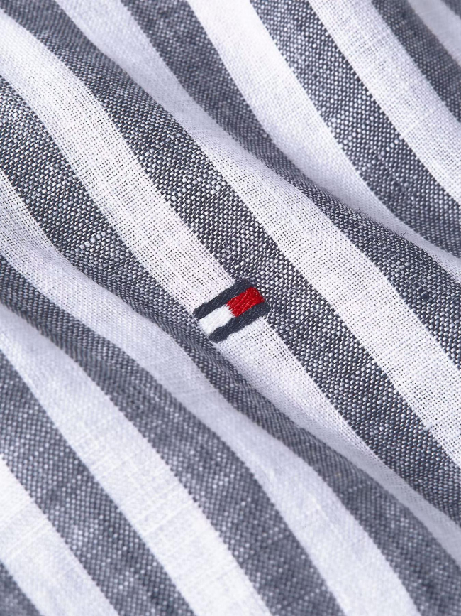Chemise en lin rayée bleu homme - Tommy Hilfiger