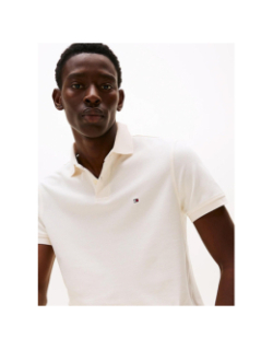 Polo regular fit core 1985 blanc écru homme - Tommy Hilfiger