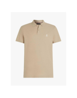 Polo regular fit uni beige homme - Tommy Hilfiger