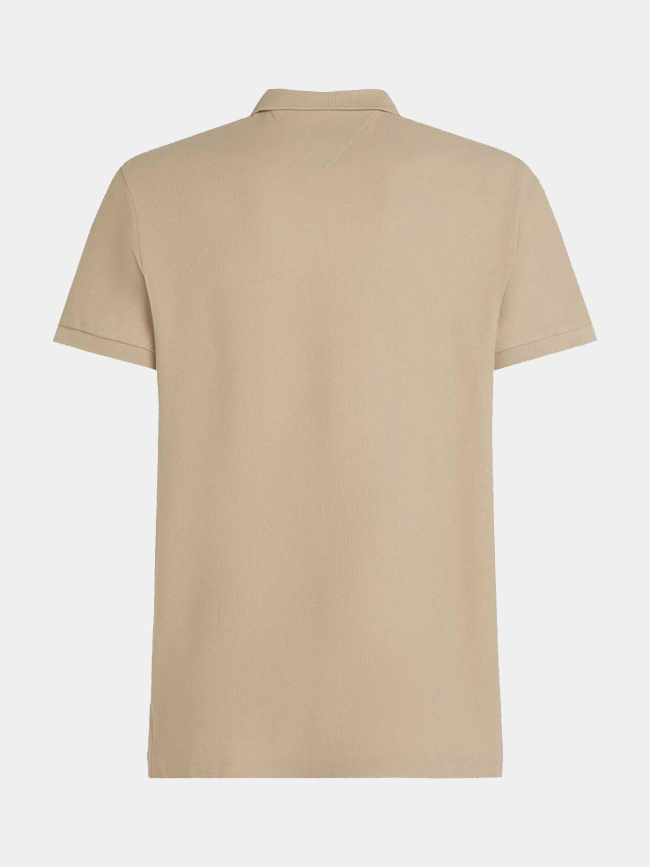 Polo regular fit uni beige homme - Tommy Hilfiger
