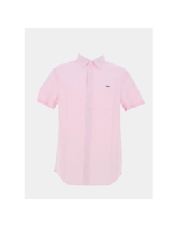 Chemise rayée en lin regular fit rose homme - Tommy Jeans