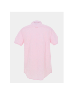 Chemise rayée en lin regular fit rose homme - Tommy Jeans