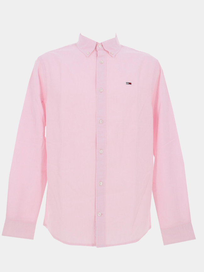Chemise en lin regular blend rose homme - Tommy Jeans