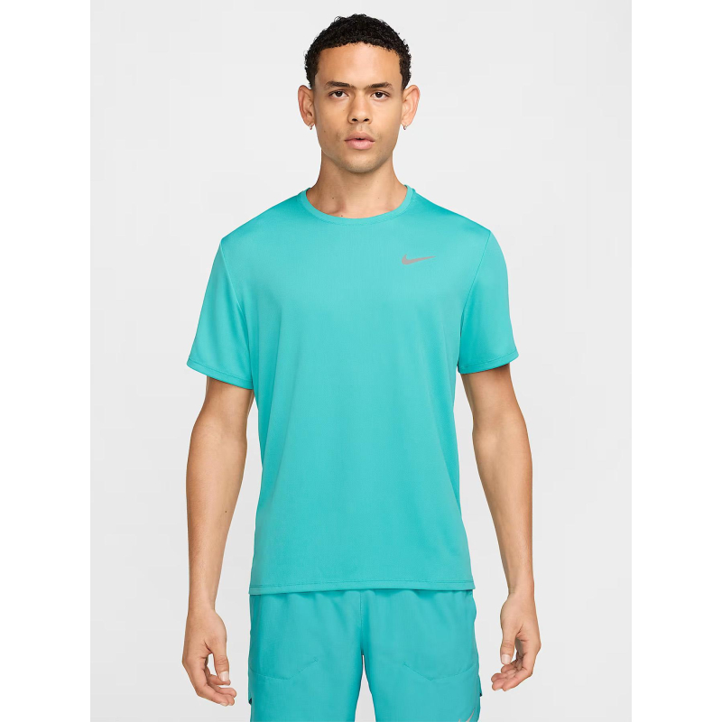 T-shirt de running miler turquoise homme - Nike