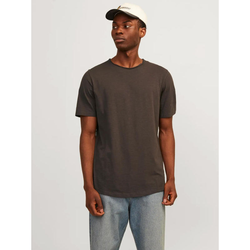T-shirt uni basher marron homme - Jack & Jones