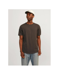 T-shirt uni basher marron homme - Jack & Jones