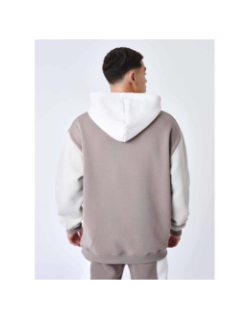 Sweat à capuche colorblock marron homme - Project X Paris