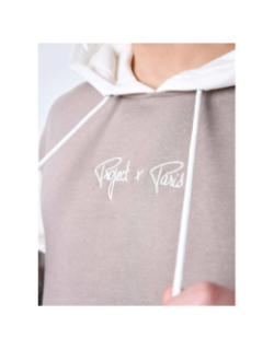 Sweat à capuche colorblock marron homme - Project X Paris