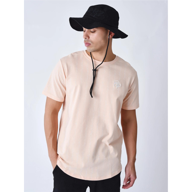 T-shirt écriture logo orange homme - Project X Paris